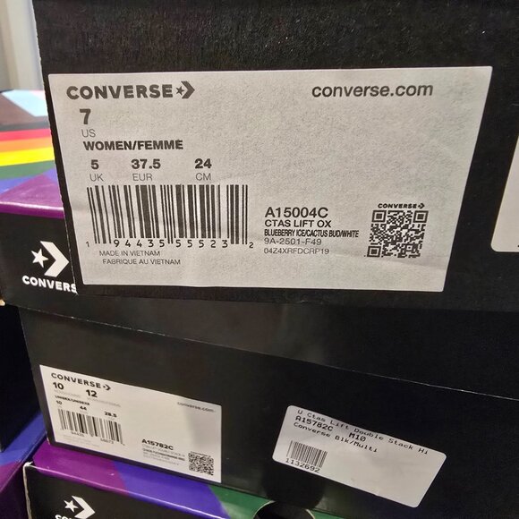 Converse Chuck Taylor All Star Lift Platform Low Top Shoes Women's Sz 7 A15004C - Picture 10 of 13